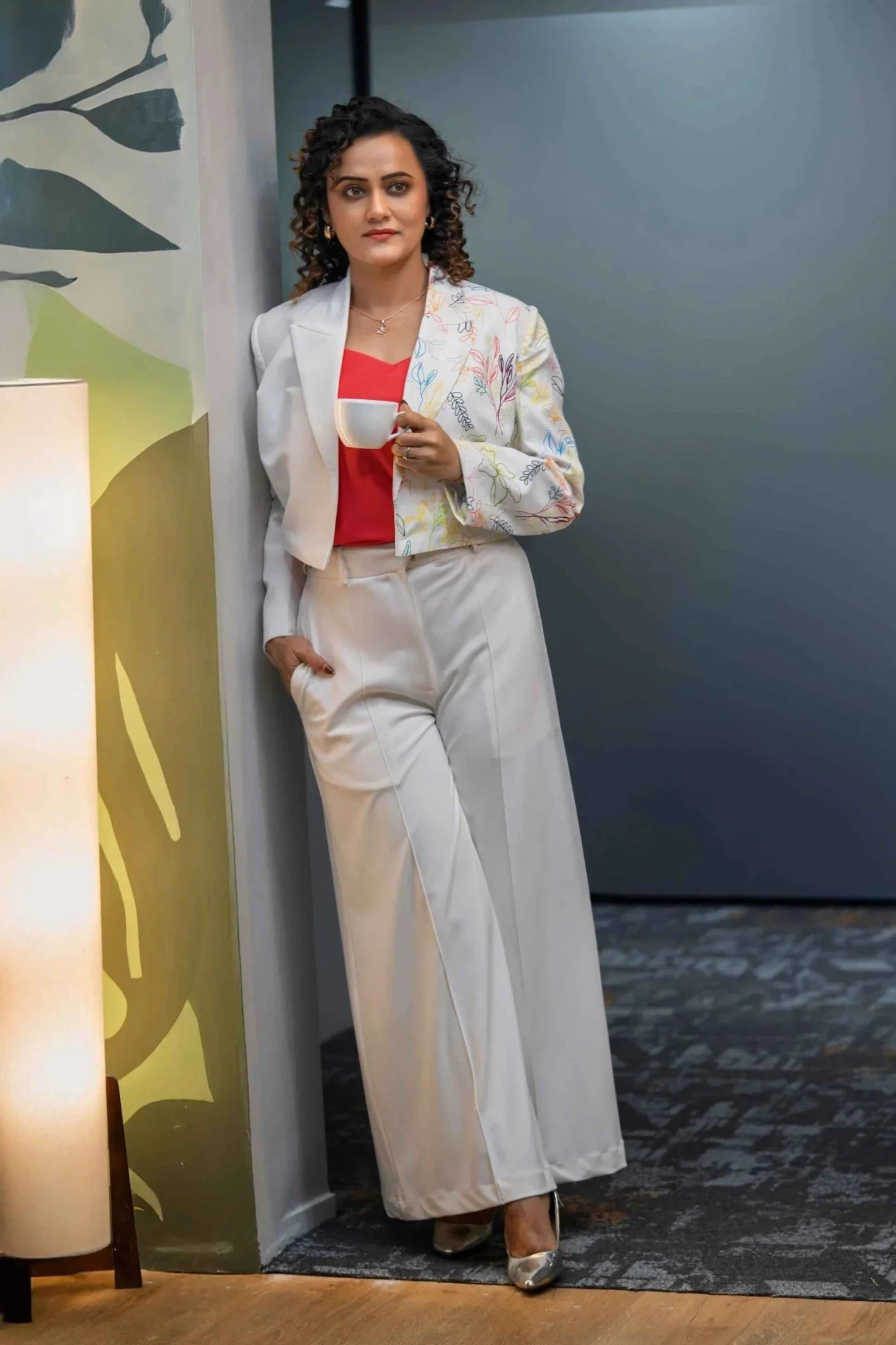 Ivory-Coral Grace Set – Polished Layers for Effortless Elegance